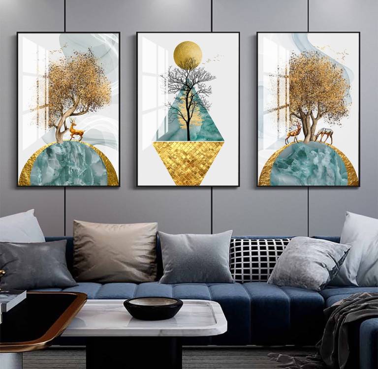 Tranh tráng gương được cấu tạo từ 4 lớp chất liệu khác nhau