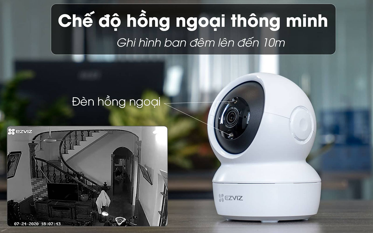 EZVIZ C6N là chiếc camera gần như không có điểm mù